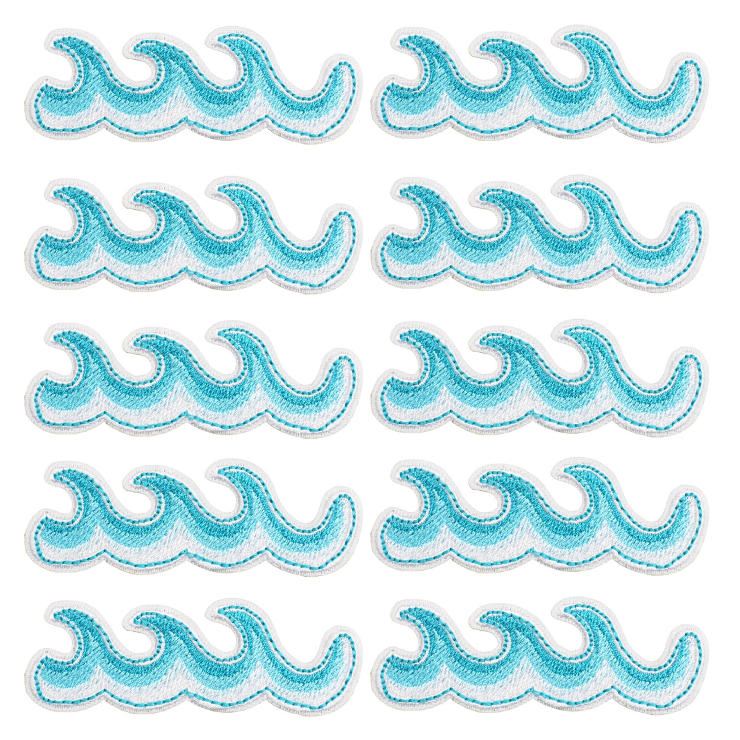 Wholesale Ocean Wave Embroidery Patch Big Ocean Wave Patch